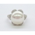 SS淡水パールフラワーデザインリング