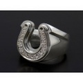 SYMPATHY OF SOUL（シンパシーオブソウル）　Combination Horseshoe Ring - Silver w/CZ（コンビネーションホースシューリング - シルバー w/キュービックジルコニア）