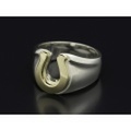 SYMPATHY OF SOUL（シンパシーオブソウル）　Horseshoe Amulet Combination Ring - Silver&Brass（ホースシューアミュレットコンビネーションリング シルバー&ブラス）