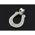 SYMPATHY OF SOUL（シンパシーオブソウル）　Horseshoe Large Pendant - Silver w/Clear CZ（ホースシューラージペンダント - シルバー w/CZ）