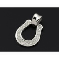 SYMPATHY OF SOUL（シンパシーオブソウル）　Horseshoe Large Pendant - Silver w/Clear CZ（ホースシューラージペンダント - シルバー w/CZ）