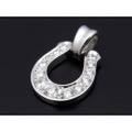 SYMPATHY OF SOUL（シンパシーオブソウル）　Horseshoe XL Pendant - Silver w/CZ（ホースシューエクストララージペンダント - シルバー w/キュービックジルコニア）