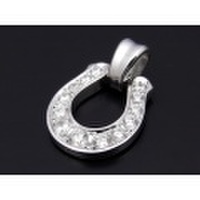 SYMPATHY OF SOUL（シンパシーオブソウル）　Horseshoe XL Pendant - Silver w/CZ（ホースシューエクストララージペンダント - シルバー w/キュービックジルコニア）