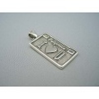 TRAVIS WALKER(トラヴィスワーカー)　ライセンスプレート“I LOVE U“ミディアム ペンダント【トップのみ】　LPS019-M