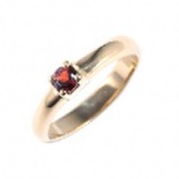 baby’s ring - K18YG 一連一石 - 1月 ガーネット