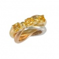 baby’s ring - K18トリプレット三石 - 11月 シトリン