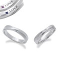 fe-fe スーパースチール ペア リング 指輪 LOVE 刻印 男性用 サファイア 女性用 ダイヤモンド ルビー 石 一粒 Men’s fe-208 Lady’s fe-209 y160632