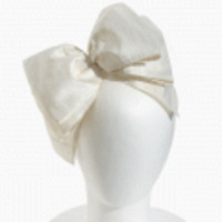 tulle couture◆シルクシャンタンループリボンヘッドドレス・バレッタ◆アイボリー