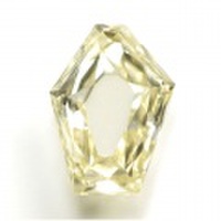 【 ヘキサゴン(六角形) 】天然イエローダイヤモンド ルース (裸石) 0.155ct, VS-1 【 Under S (Light Yellow) カラー 】【 中央宝石研究所ソーティング袋付 】【 送料無料 】