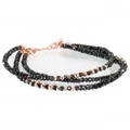 【DUB Luxury｜ダブラグジュアリー】Shine Black 3PG Bracelet　シャインブラック3連ピンクゴールドブレスレット｜OD-2701【ユニセックス】