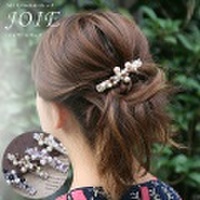 【JOIEジョワ】ＭＩＸパールのバレッタ 〜ビーズをふんだんに使ったゴージャスなバレッタ♪