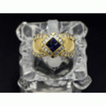 【K18YG イエローゴールド】 指輪　リング　サファイア0.57ct　ダイヤモンド0.70ct 13号　9.2g　レディース　2601-0 ジュエリー　人気