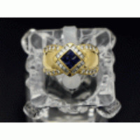【K18YG イエローゴールド】 指輪　リング　サファイア0.57ct　ダイヤモンド0.70ct 13号　9.2g　レディース　2601-0 ジュエリー　人気