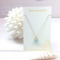 【MermaidJewelry】マーメイドジュエリー*ALL14kgf　スターフィッシュ＆パワーストーンSeablueカルセドニー*ネックレス