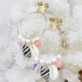 【PalmSeason】オリジナル*ビーチガールにおすすめ♪Beach Style シェルフープ*イヤリング