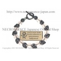 【ネクロマンス NECROMANCE】 クリスタル スカルブレスレット Crystal Skull Bracelet 水晶 骸骨