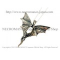 【ネクロマンス NECROMANCE】 シルバーウィングヴァンパイアバットネックレス Silver Wing Vampire Bat Necklace コウモリ 蝙蝠 吸血鬼