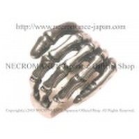 【ネクロマンス NECROMANCE】 ラージボーンハンドリング Large Bone Hang Ring 骸骨 Skeleton スケルトン シルバー 指輪