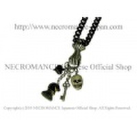 【ネクロマンス NECROMANCE】 ロテリア ネグラ ネックレス Loteria Negra Necklace 骸骨 スカル 鍵 ハート チェス
