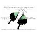 【ネクロマンス NECROMANCE】リアルバタフライウィングピアス Real Butterfly Wing Pierce ＜フォルカスミドリアゲハ 後翅＞ 蝶々 羽