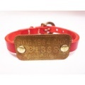 【ネコポス対応】 ボタンワークス HORSE SHOE DOGTAG ブレスレット (RED)