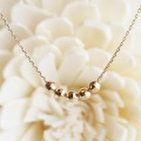 【送料無料】 K18 Duperey 5 mirror ball pendant necklace (デュプレ―５ミラーボールペンダントネックレス)