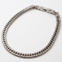 【送料無料】【日本製】純チタン/チタン ブレスレット／ブレス キヘイ/喜平 6面カット 20cm 中折式留具 メンズ　1758-BC11