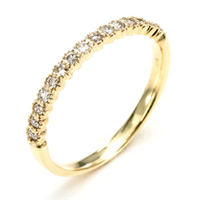 【送料無料】ピンキーリングとしても素敵！K10イエローゴールドダイヤモンドリング