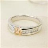 【送料無料】ラインメレリング（ライトブラウンジルコニア）