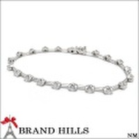 【美品】ライン K18WG ダイヤモンド2.50ct ブレスレット 総重量10g LINE [120895]