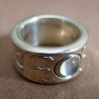 アトリエ4畳半　天然石付きリング