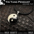 クリックポストのみ送料無料！ペンダントトップ　シルバー925 太極図 陰陽 Sサイズ Lサイズ Yin Yang Pendant S-size L-size WILD HEARTS Leather&Silver (ID pt0935)