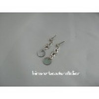 シェルディスク黒色ピアス