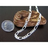 シルバー925 3.6mm幅フィガロチェーン45cm　FG100/#45