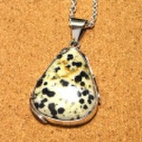 シルバー925 ダルメシアンジャスパー ハンドメイドペンダントトップ ST-200