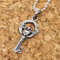 シルバー925 ハートキーペンダントトップ 5-161☆