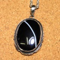 シルバー925 バンデットアゲート ハンドメイドペンダントトップ ST-334