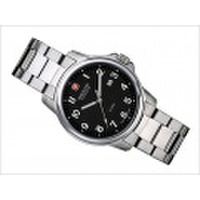スイスミリタリー SWISS MILITARY 腕時計 CLASSIC RECRUIT ML281 3針 ブラック 39mm メンズ メタルベルト