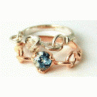 スイングタイプ、K10（10金）ベビーリング）お写真＆お名前入り品質保証書付きの世界でたった1つの記念品