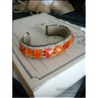 スクエアカーネリアンのバングル