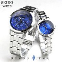 セイコー ワイアード＆ワイアードエフ ペアウォッチ ソーラー[blue] SEIKO WIRED&WIREDf AGAD081-AGED081 42,0 [腕時計 ペア カップル ブランド ウォッチ]