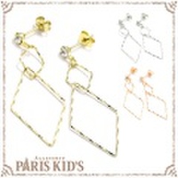 ツイスト ダイヤ ライン ピアス パリスキッズ本店 原宿 pariskid’s 公式 通販 安い josim