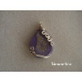 ネックレスTOP蜻蛉玉(紫)