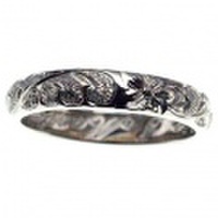 ハワイアンジュエリー オーダーメイド 1.75mm厚 幅4mm プラチナ950 バレルリング