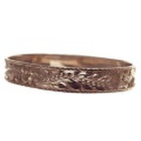 ハワイアンジュエリー 本格オーダーメイドゴールドバングル フラット しっかりした1.5mm厚 15mm　選べるデザインやゴールドカラー