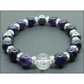 パワーストーン京屋オリジナル/戦国武将 独眼竜 伊達正宗ブレスレット　武将家紋　アメジスト　パワーストーン