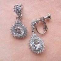 ブライダル【イヤリング】【シルバー】　E-0918