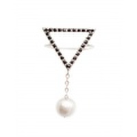 ブラックジルコニアトライアングルリング/シルバー