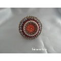 ブローチ赤系2