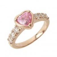 プチハートピンキーリング（ピンクゴールドコーティング）95-2312p